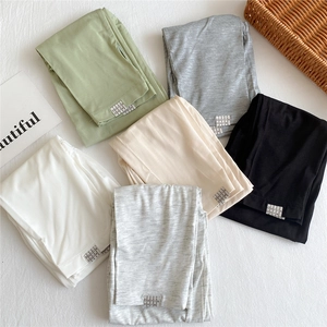 Breathable ice silk sun protection sleeves for women in six pastel colors with logo labels