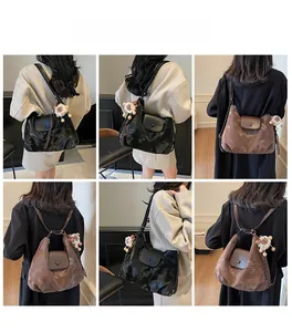 Detailansichten der Multifunktions-Tasche mit Schulter- und Rucksack-Tragevarianten