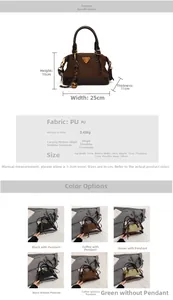 Detaillierte Größentabelle und Spezifikationen für Vintage PU-Handtasche mit Gurtlänge
