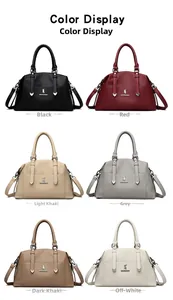 Détail de l'affichage couleur des sacs cabas en cuir à texture grainée en six nuances