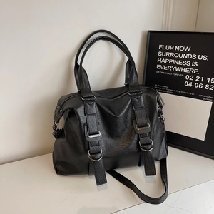 Grand Sac Fourre-Tout Cuir PU Mode Rétro Sac À Main Bandoulière Pour Femmes Travail Voyage