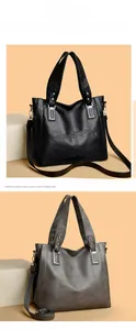Détail du sac cabas pour femme avec motifs en points de croix et bandoulière réglable