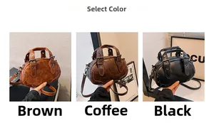 Detailed comparison of vintage bowling bags in brown, coffee, and black with stud accents