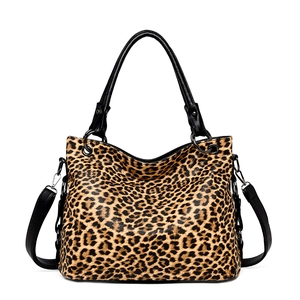 Women Fashion Animal Print Tote Bag PU Leather Leopard Zebra Pattern Large Capacity Handbag Crossbody Shoulder Bag