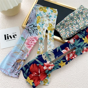 Floral fabric deft bun hair makers set with wire interior for quick elegant hairstyles