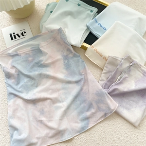 Cache-cou de protection solaire en soie glacée, divers coloris pastel et tie-dye