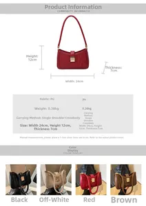 Detail showing red, black, beige and brown crocodile pattern PU leather shoulder bags
