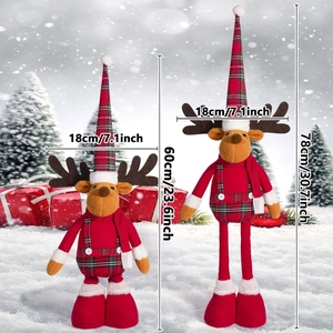 Detailed size specifications for 20-inch standing Christmas plush reindeer figures