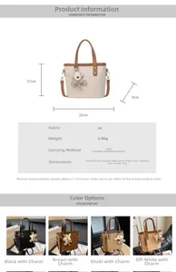 Detailed size specifications and color options for the stylish PU bucket bag collection