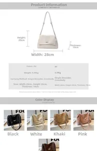 Detailed size chart and specifications for the large capacity PU leather tote bag