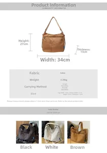 Detail view of large capacity nylon tote bag with functional zippers and size specs