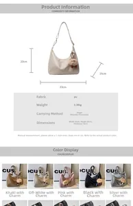 Detaillierte Größentabelle und Farbauswahl für die große PU-Leder Shopper Tasche