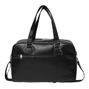 Vintage black large capacity tote bag with adjustable shoulder strap for women