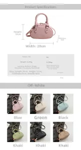 Dettaglio mini borsa in pelle PU a pieghe con dimensioni 20x13x8cm e varianti colore
