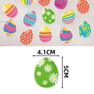 Easter party egg confetti decorations in various patterns featuring floral and dot designs