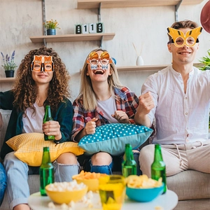 Basketball theme party glasses set with MVP jersey design and sports props for birthday party