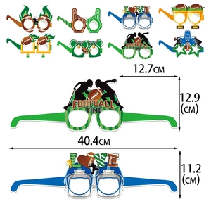 8-piece set of American football paper glasses for Super Bowl party photo props