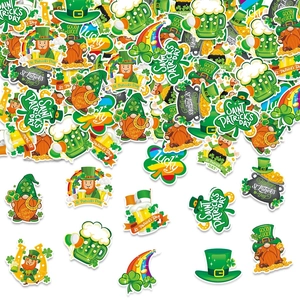 St Patrick's Day Paper Confetti Leprechaun Clover Rainbow Gold Coin Scraps For Irish Festival Party Table Decoration Supplies