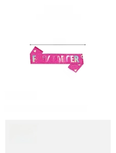 Fascia glitter rosa con testo Fuck Cancer arcobaleno, 80x9,5 cm per festa di sensibilizzazione