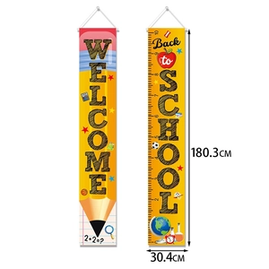 Set di striscioni per porta Welcome Back to School con motivi a matita, 180,3 x 30,4 cm