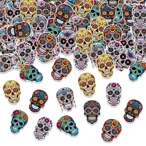 Mexican Day Of The Dead Sugar Skull Confetti Table Decorations Paper Scraps For Party Atmosphere Colorful Folk Art