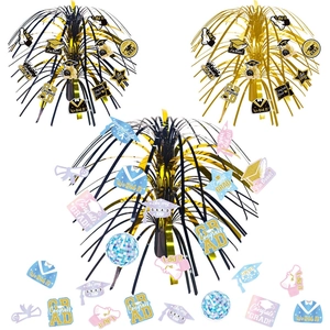 Centres de table pour fête de remise des diplômes avec chapeau et décorations