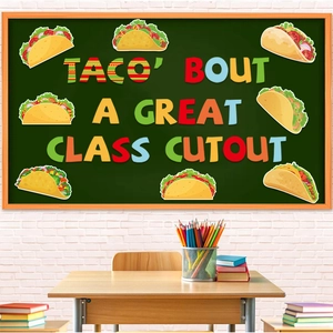 Décorations de classe sur le thème des tacos pour le festival mexicain du Cinco de Mayo