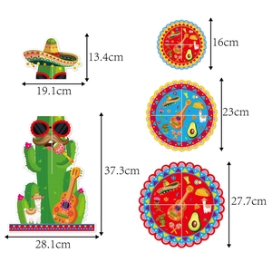 Mexican Fiesta party decoration set featuring cactus, sombrero and themed banners