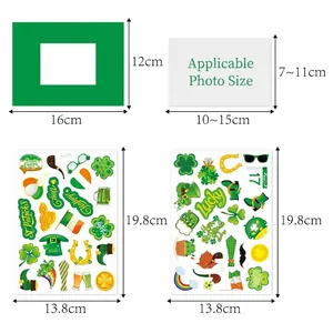 St. Patrick's Day DIY photo frame kit with lucky clover and rainbow stickers