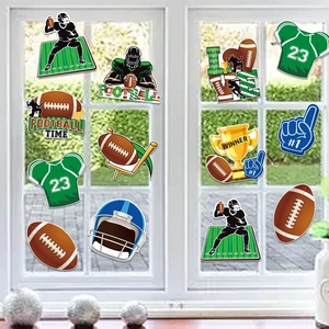 Décorations De Fête Thème Football Américain Découpes Papier Cartonné Sport Anniversaire Accessoires De Scène DIY