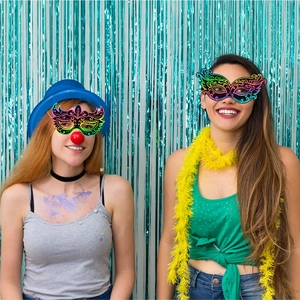 Laser cut gradient masquerade masks with intricate vine patterns for festive party events