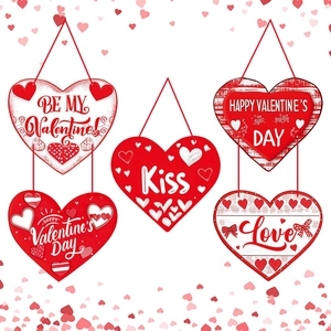 Décoration de Porte en Forme de Coeur pour la Saint Valentin Pendentif en Papier Cartonné Romantique pour Mariage Fête Maison