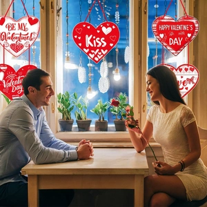 Set de décorations de cœur de la Saint-Valentin pour maison et ambiance de restaurant