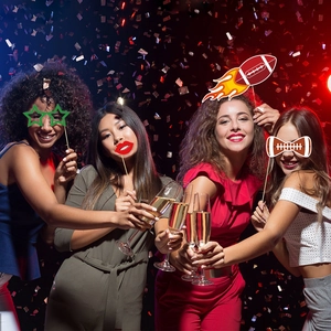 Amerikanische Football Party Fotorequisiten Set für Super Bowl Fan Feiern