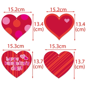 Rote herzförmige Spiral-Hänger Dekoration für Valentinstag Party-Sets im Set
