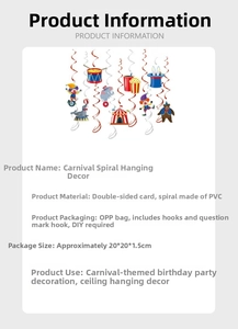 Détails des spirales de cirque avec motifs de tente, de clown et d'éléphant de fête