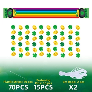 Vue détaillée des accessoires pour bannière de la Saint-Patrick avec cordes de 3m