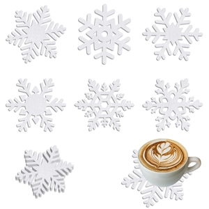 Snowflake Coasters White Non-Woven Fabric Christmas Party Table Decoration Winter Holiday Home Ornament