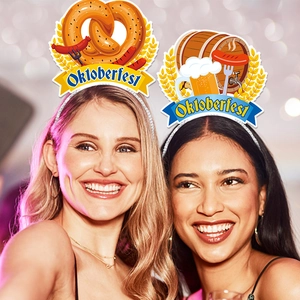 Serre-tête de fête de l'Oktoberfest avec motifs bretzel et bière pour accessoires de fête