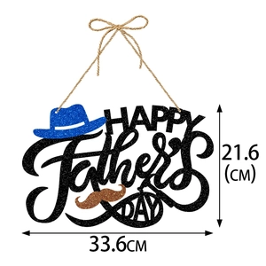 Father's Day glitter door sign with dimensions 33.6cm by 21.6cm for party decor