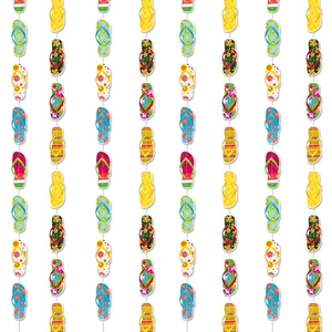 Hawaii Tropical Summer Flip Flop Garland Hanging Banner Paper Double Sided Colorful Beach Party Decoration Home Ornament