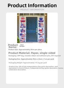 Détail du kit de suspension de porte du 4 juillet avec la Statue de la Liberté et USA