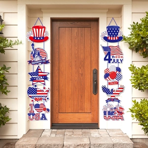 Bannières de porte du 4 juillet avec symboles de l'Indépendance pour décor de fête