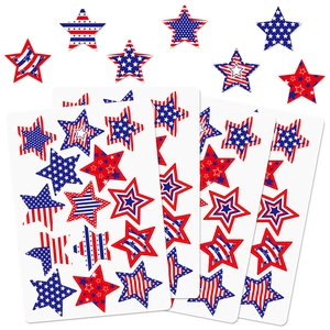 USA flag star stickers set for Independence Day party favors and envelope seals
