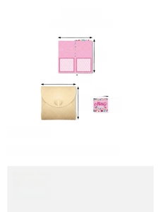 Size guide for Mother's Day popup card set featuring 19x19cm envelope and floral card