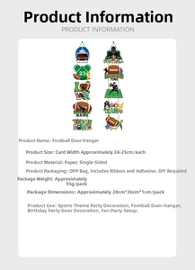Detail der DIY Super Bowl Football Party Banner mit Maßen von 24-25cm pro Karte