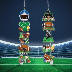 Super Bowl Football Türhänger mit anpassbarem Namen für sportliche Party Dekorationen