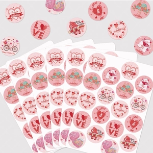 Valentine's Day Stickers Heart Gnome Romantic Paper Adhesive Label Decals For Envelope Seal Gift Box Party Decoration