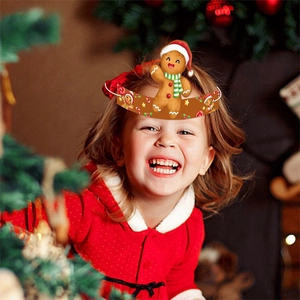 Festive gingerbread man headband for children, perfect for Christmas party celebrations