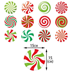 12-pack 15cm Christmas peppermint candy hanging decorations for holiday party ceilings